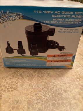 Summer Escapes 110-120V AC Quick Set Electric Pump - Black